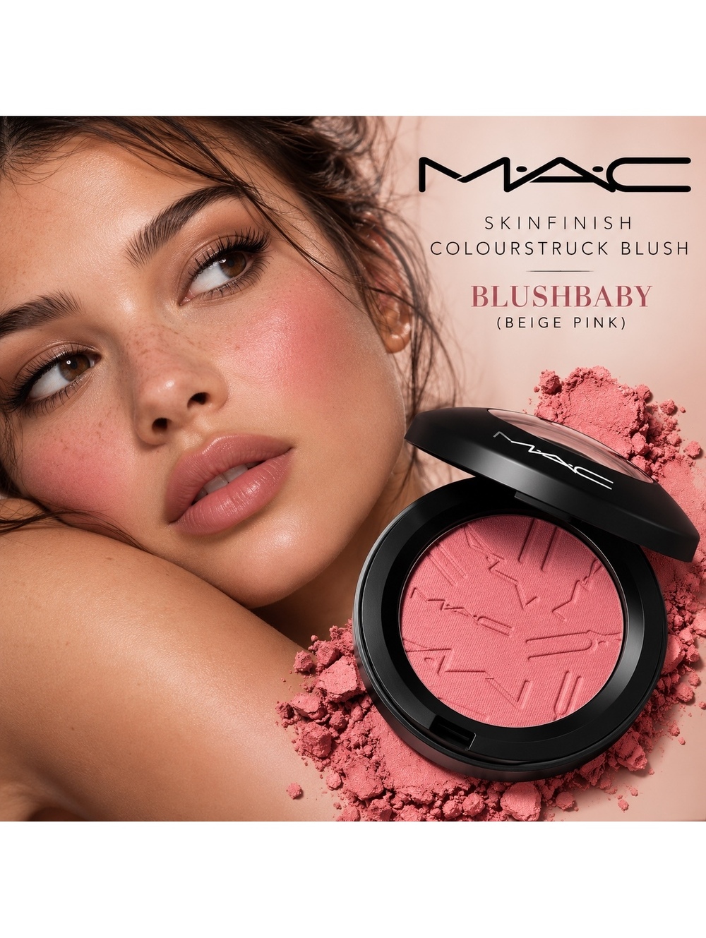 MAC SKINFINISH Colourstruck Blush • Blushbaby (Beige Pink) • Brand New in Box